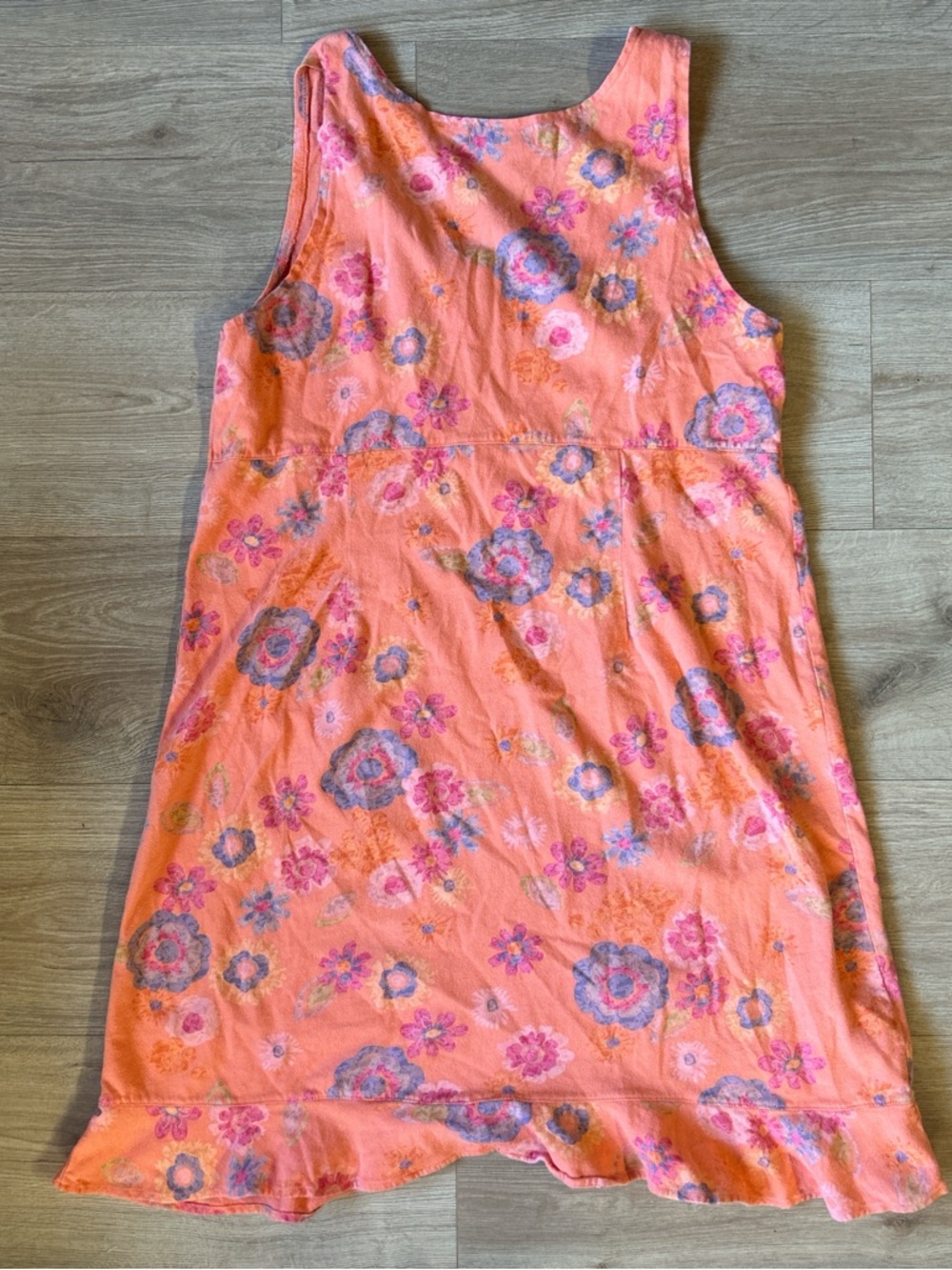 Fresh Produce 100% Cotton Coral Floral Scoop Neck Summer Dress - Picture 5 of 8